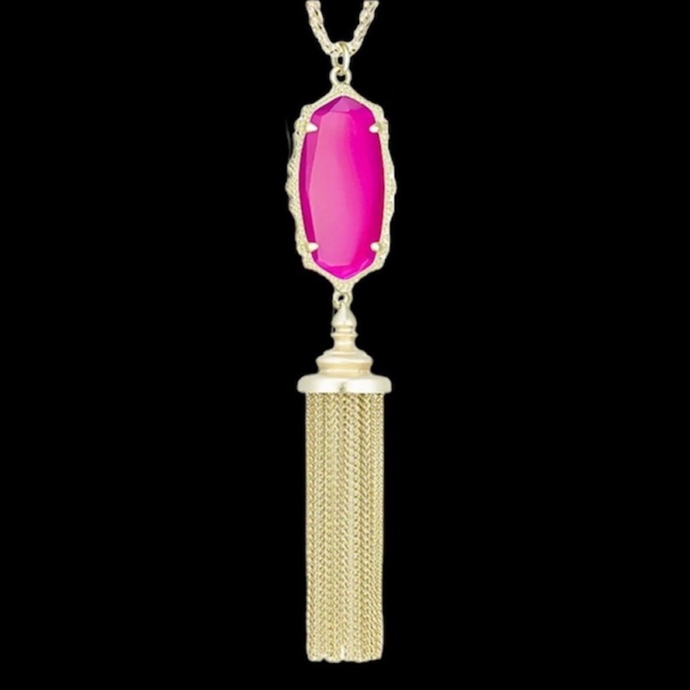 Kendra Scott Gold Everly in Hot Pink Agate